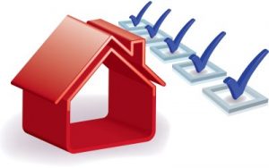 Icon image of house with checkmarks